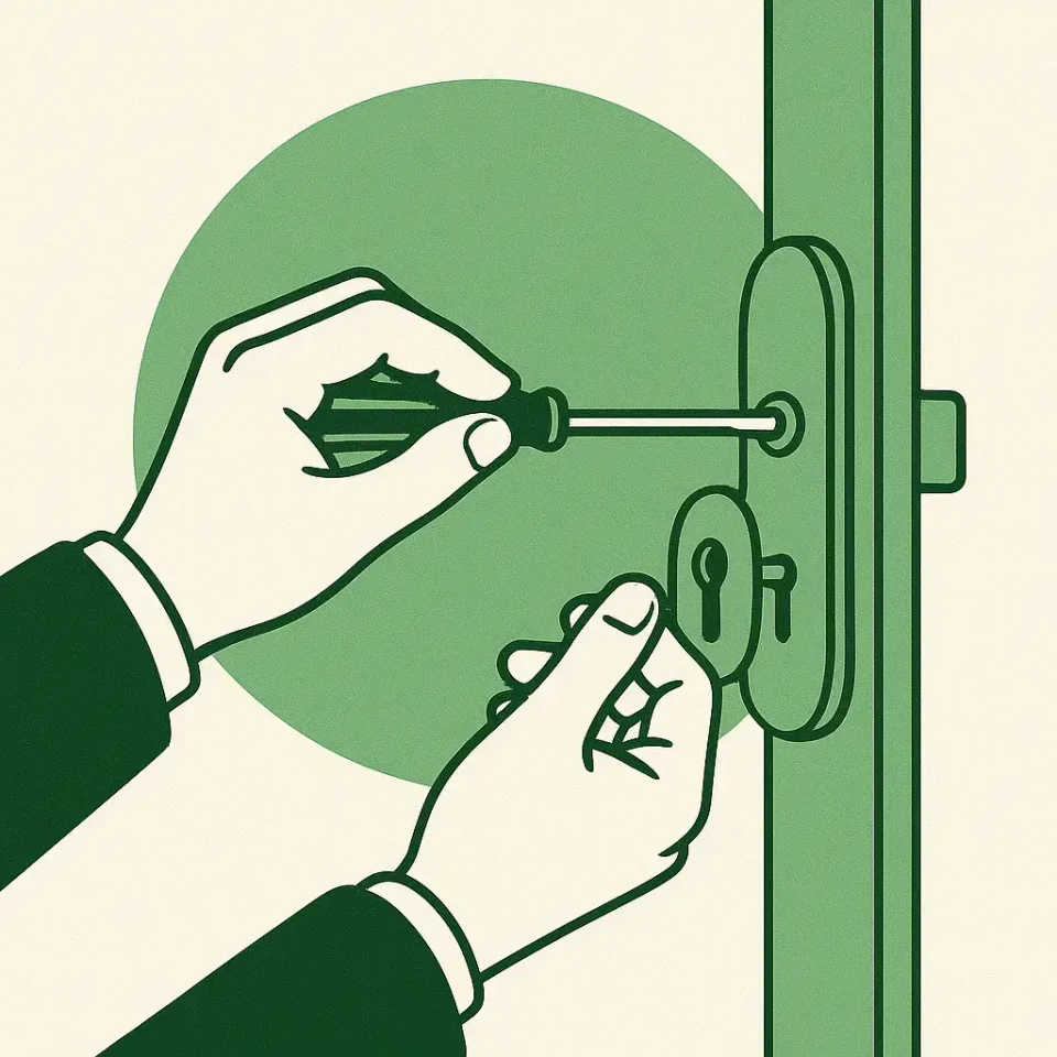 Постер ремонт дверных замков