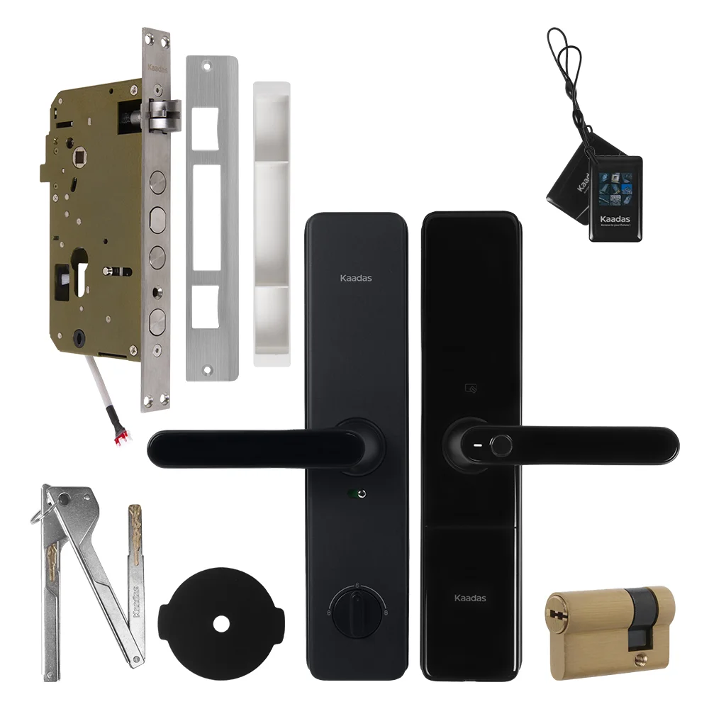 Замок врезной электронный с ручкой Kaadas S500-5W с отпечатком пальца — изображение 4