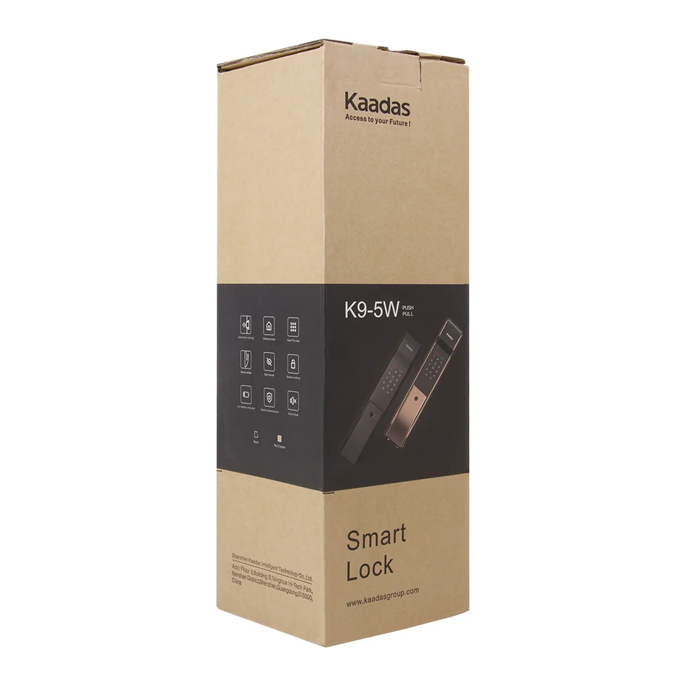Замок врезной электронный Kaadas K9-5W с отпечатком пальца и с модулем WIFI — изображение 4