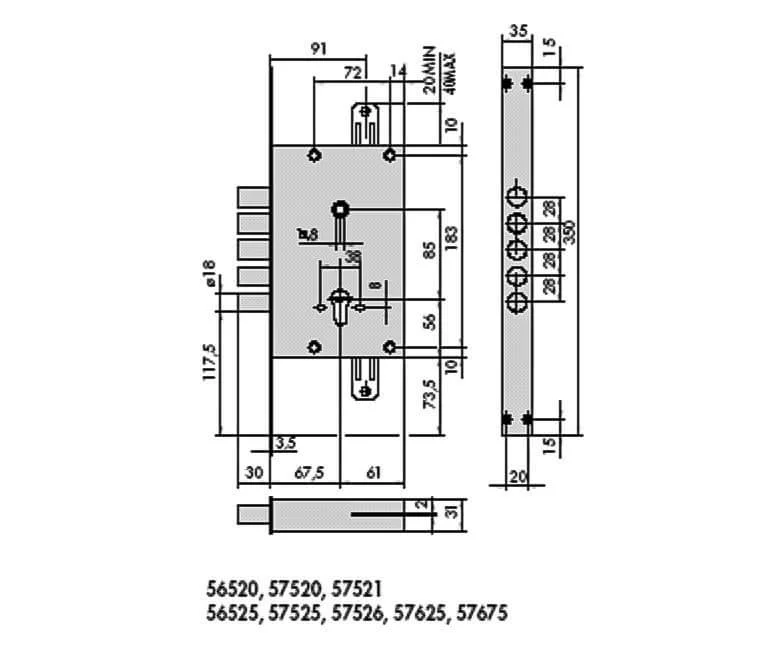 Замок сувальдный CISA 57.675.48 с перекодировкой — изображение 3