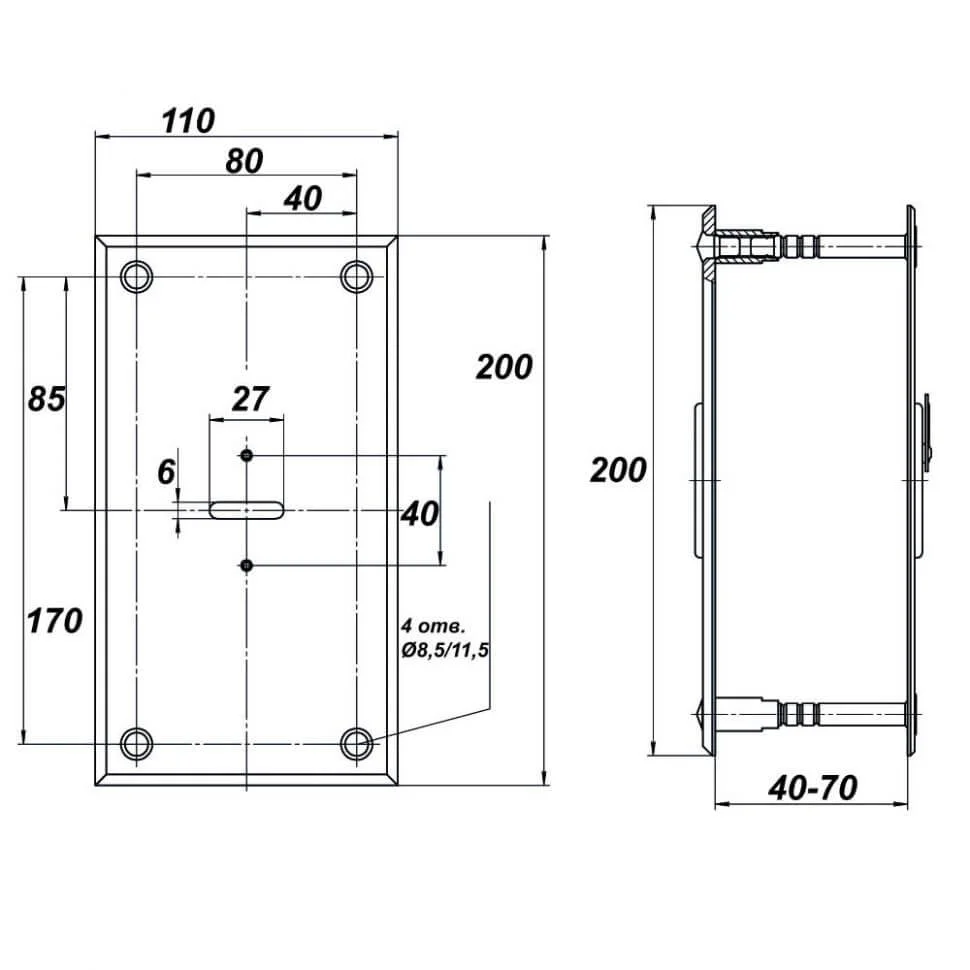 Бронепластина МЕТТЭМ НЗ 04.00 для сувальдных замков — изображение 2