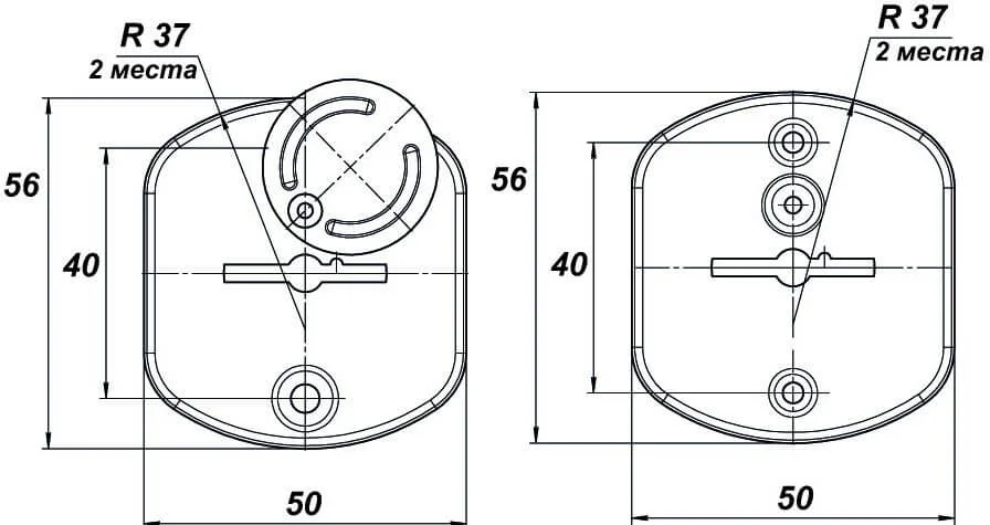 Накладки МЕТТЭМ ЗВ8 02.040 для сувальдных замков — изображение 3